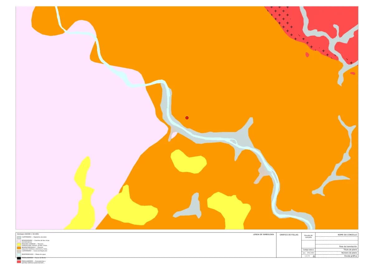 Mapa Geología generado por CorvoMaps